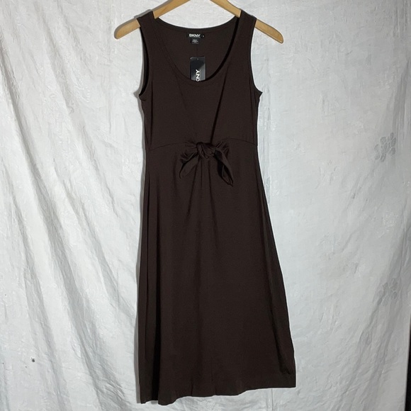DKNY Sleeveless Tie Front Dress - Picture 1 of 6